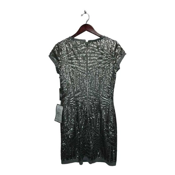 NWT Gorgeous silver sequence dress by Vince Camuto.  Size 6. Homecoming - Picture 2 of 4